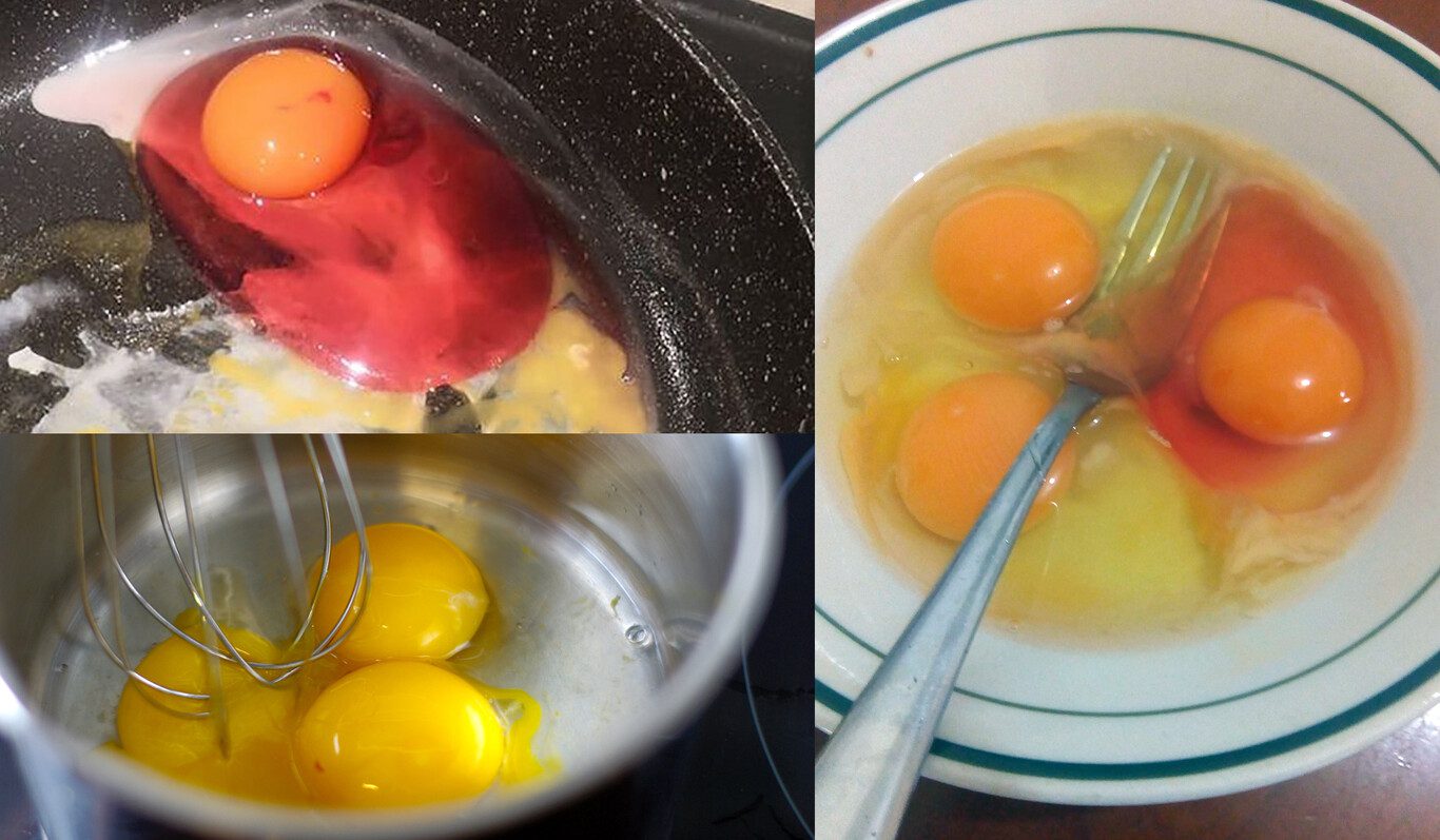 Huevos con manchas o mal olor