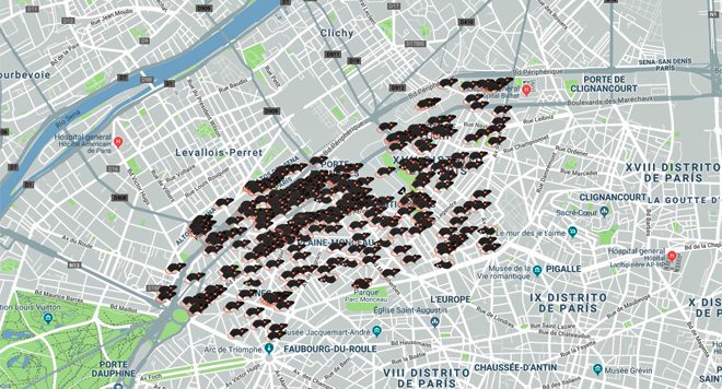 Ratas en las calles de París