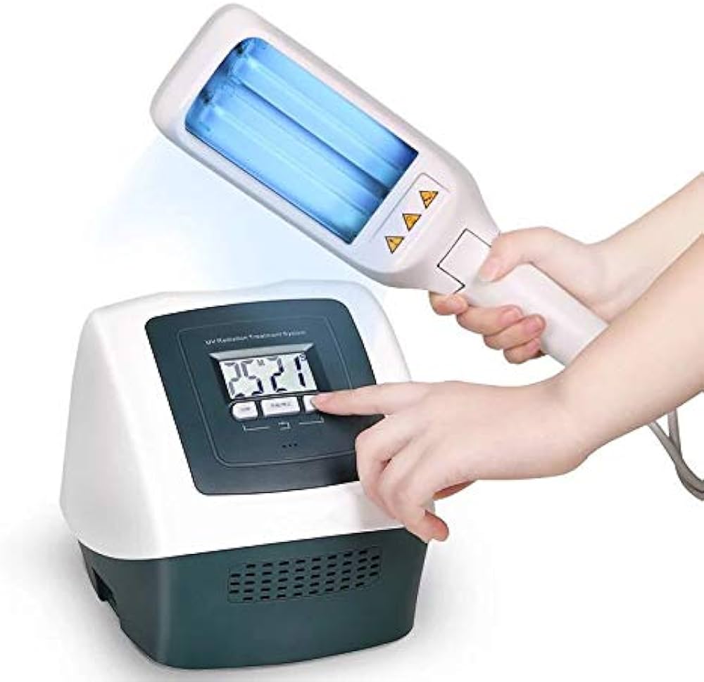 Terapia con luz UV en acción