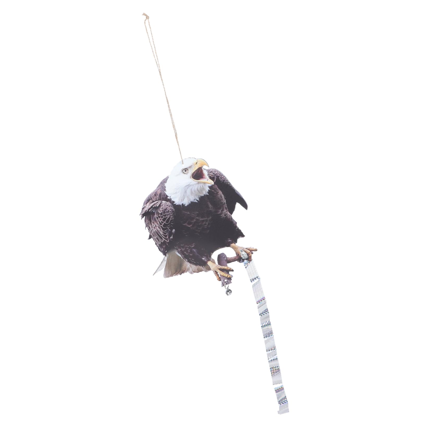 Pájaros ahuyentados por dispositivos en árboles
