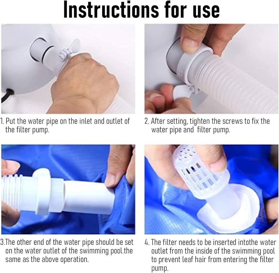 Manos ajustando el filtro de la piscina