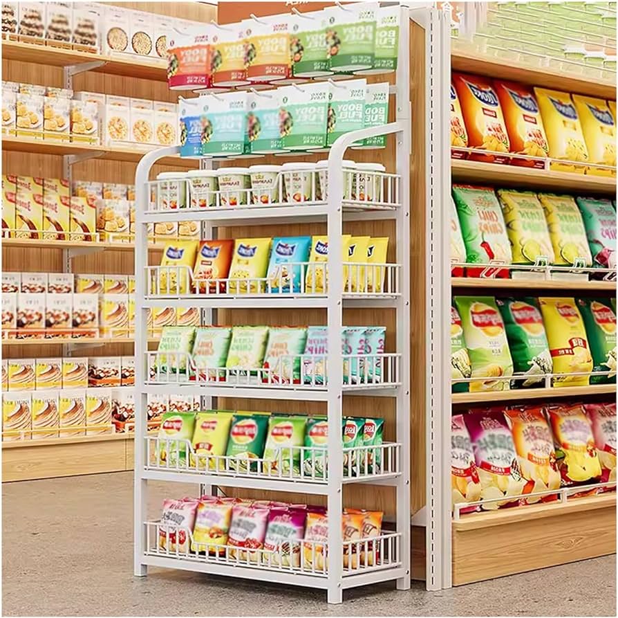 Productos en estantería con diferentes fechas vencimiento