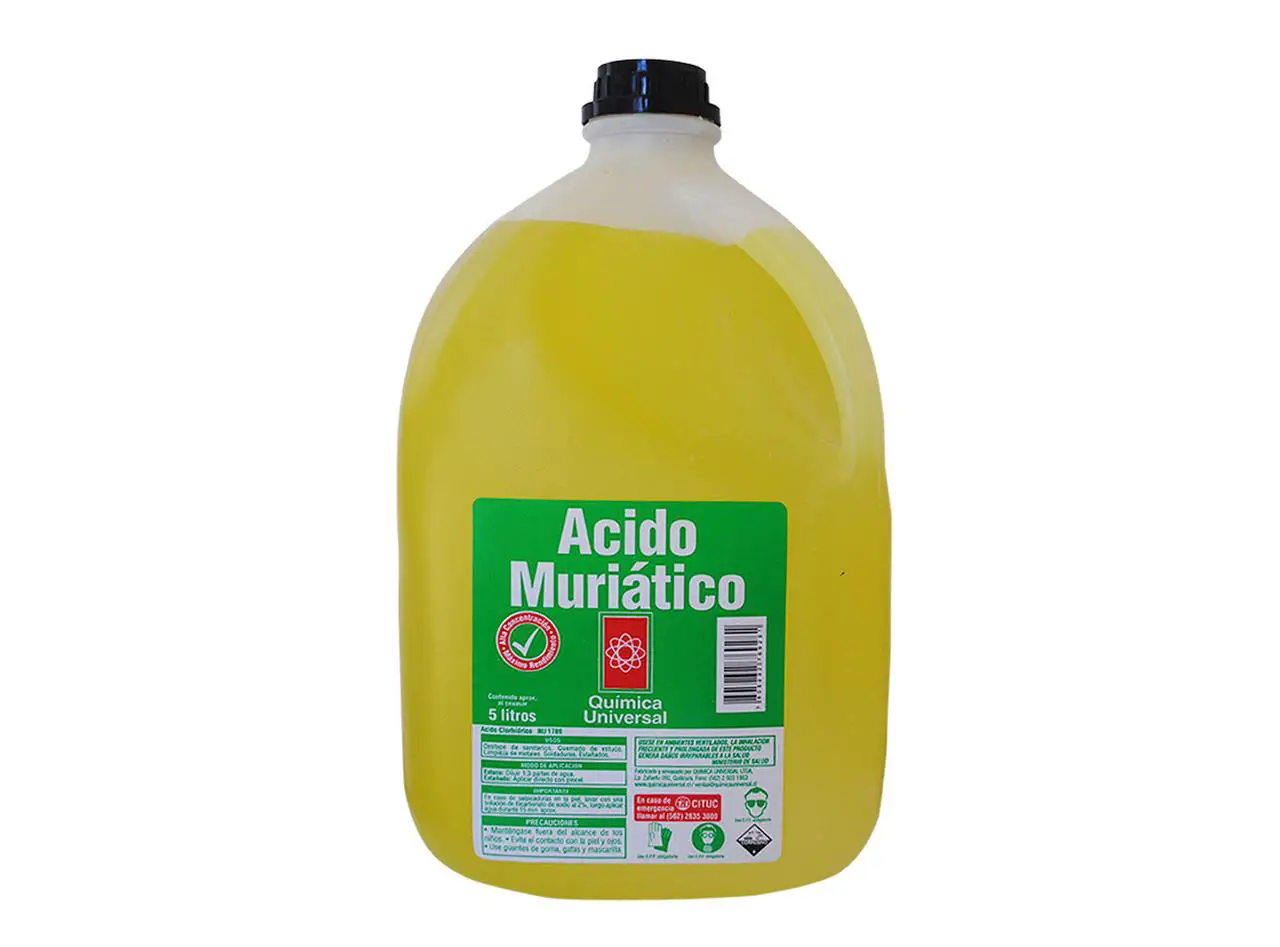 Ácido muriático utilizado de forma segura