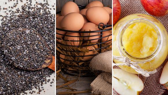 Variedad de alternativas al huevo saludables