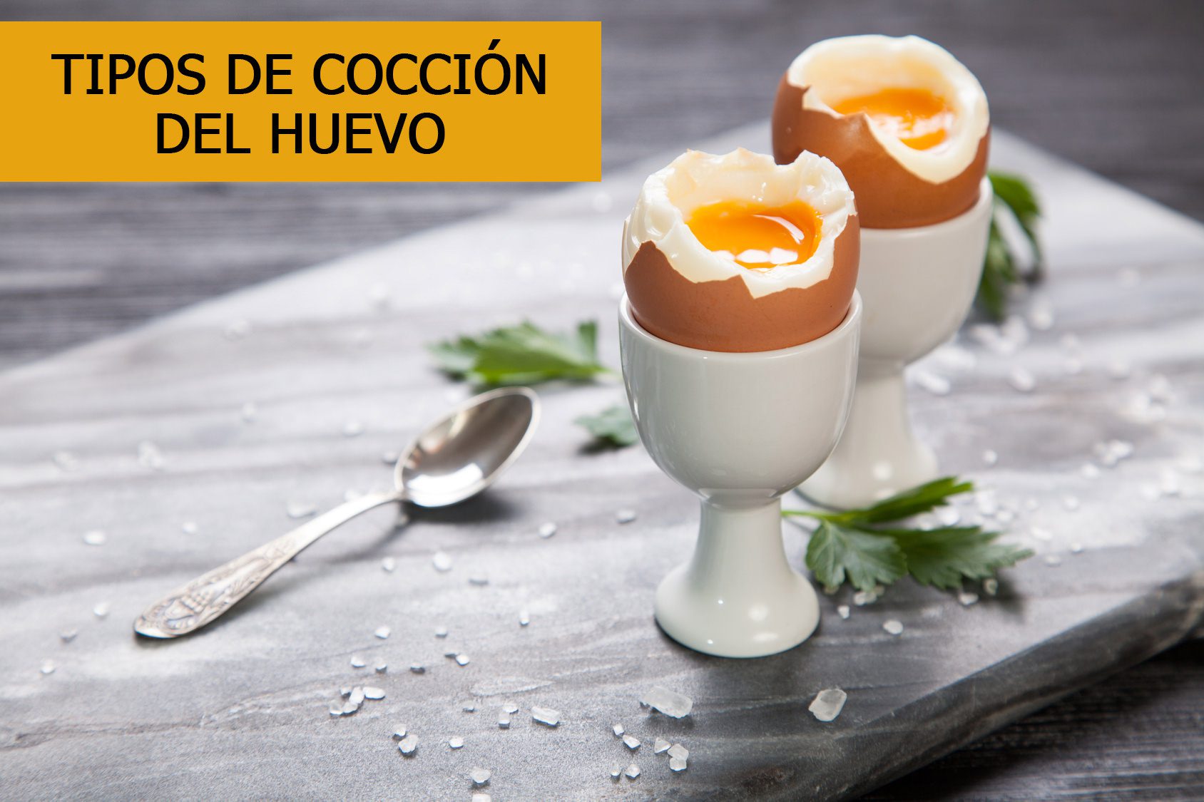 Huevos en diferentes estados de cocción