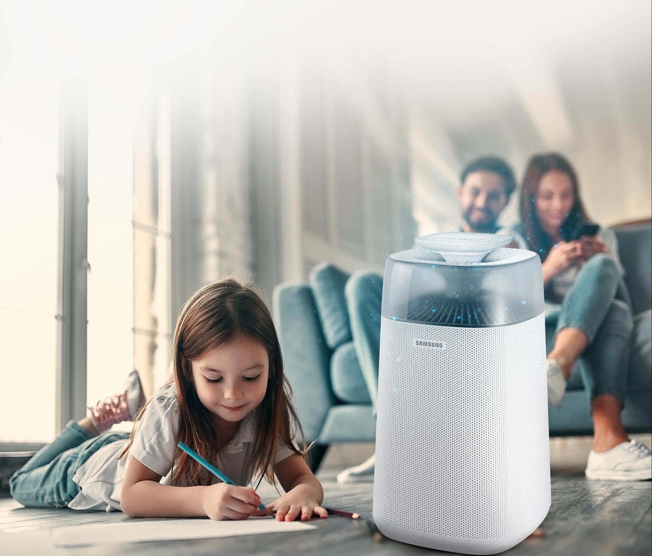 Humidificador y purificador de aire en casa