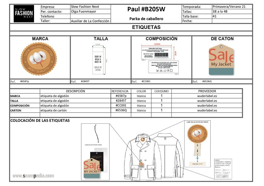 Ilustración de gráficos en una ficha técnica