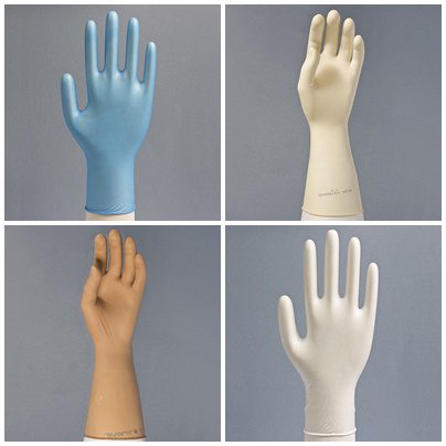 Imagen: Comparación visual de diferentes tipos de guantes