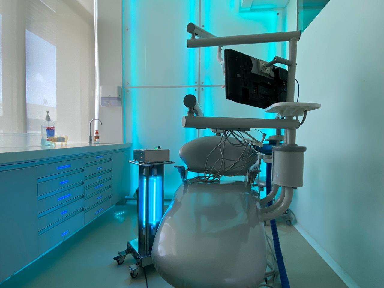 Esterilización con luz UV en acción