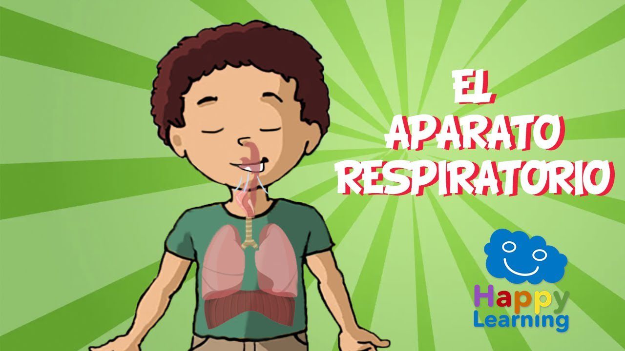 Ilustración de niños aprendiendo sobre el sistema respiratorio