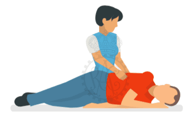 Persona recibiendo primeros auxilios por choque térmico