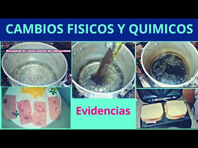 Ejemplo de cambio físico en la cocina