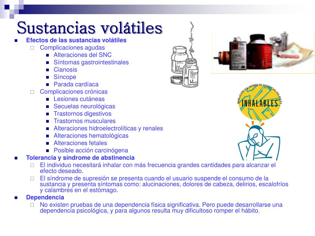 Comparación entre sustancias volátiles y no volátiles